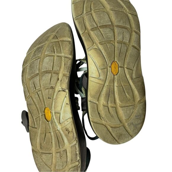 CHACO ZX3 Classic Sport Sandals Strappy Black and Green Size 10 Womens - Picture 8 of 9